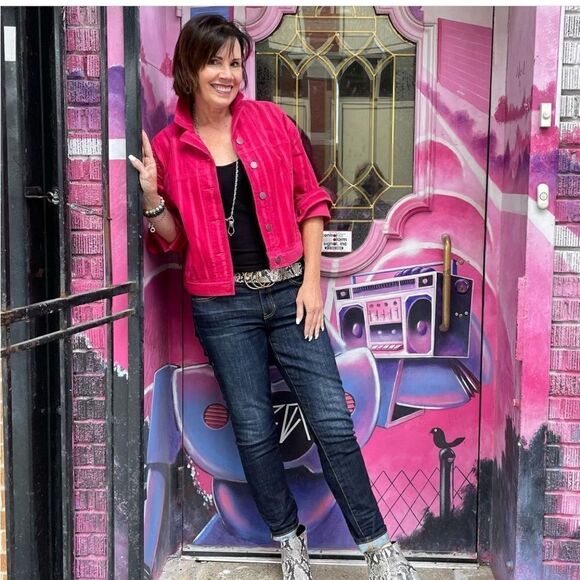 CABI 4124 CHEEKY TOPPER PINK CORDUROY BUTTON DOWN JACKET XS NWOT - Picture 8 of 11